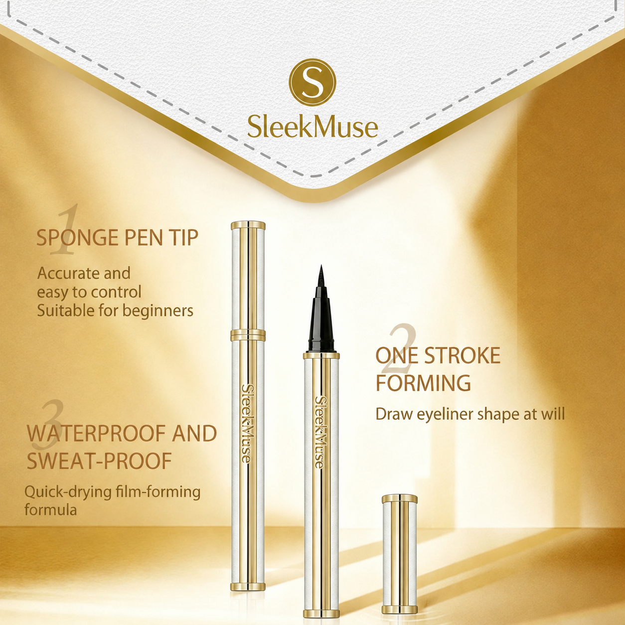 SleekMuse - Waterproof Lambskin Eyeliner Pen